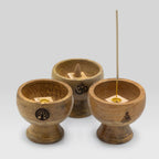 Tree of Life Ritual Bowl Incense Cone Holder - Large