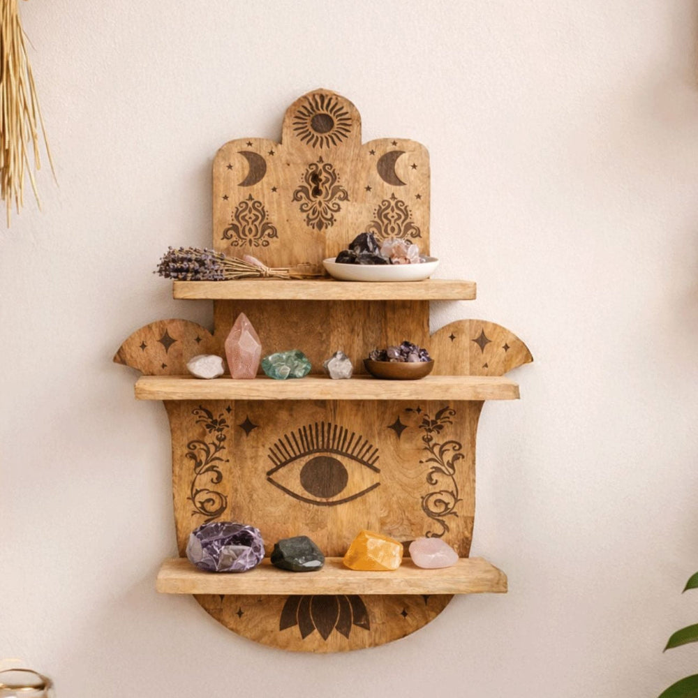 Hamsa Shaped Wall Shelf