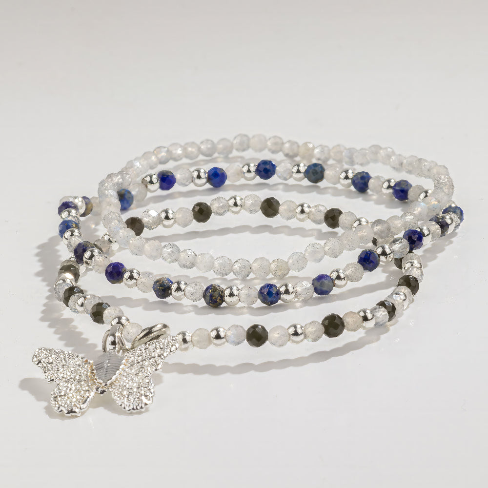 Nymph Spirit Gemstone Bracelet Set - Northern Lights