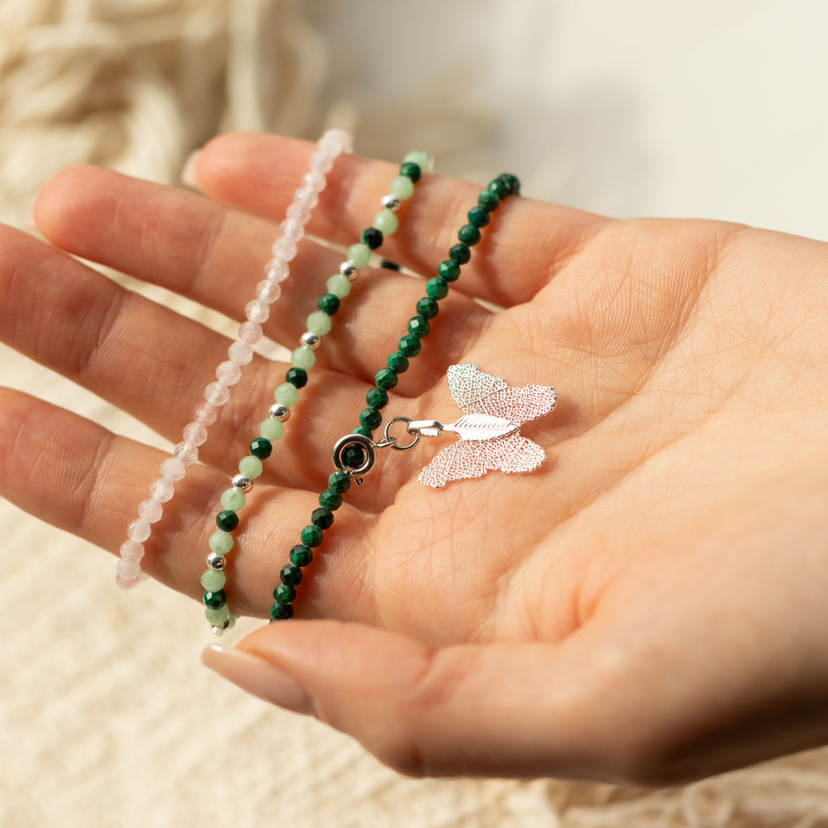 Nymph Spirit Gemstone Bracelet Set - Forest Spirit