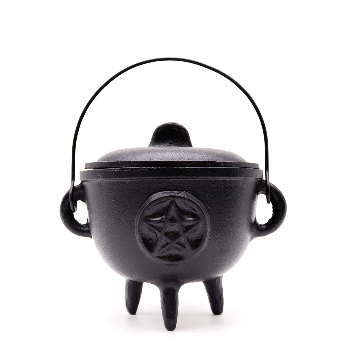Extra Large Cast Iron Pentagram Cauldron | 15 × 15cm