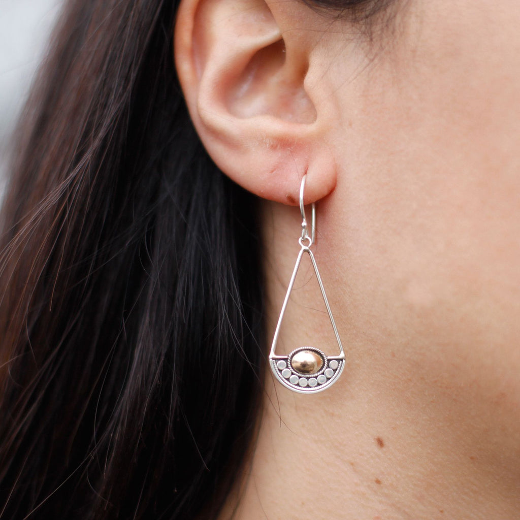 Luna Balance Silver & Gold Earrings