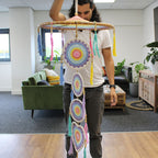 Pastel Rainbow Drama Dreamcatcher | Extra Large 110cm | Balinese Temple-Inspired