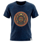 Nomad Sari Stonewashed Cotton T-Shirt | Stay Wild Moon Child | Blue | XL