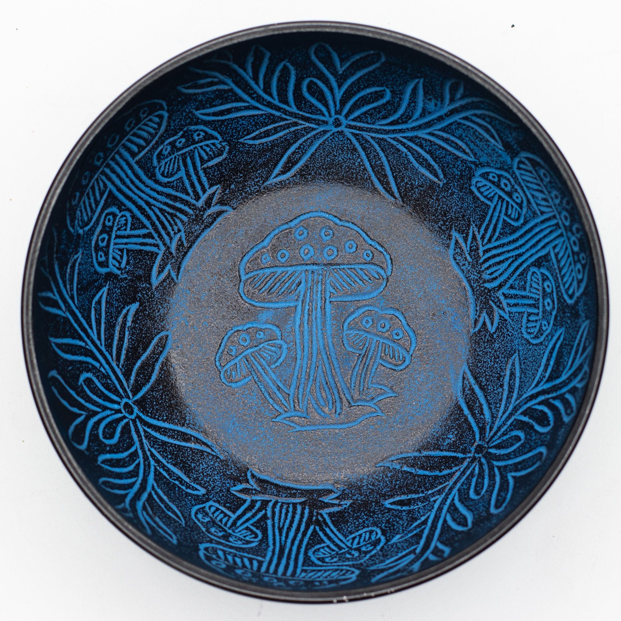 The Mushroom Grove Singing Bowl — Blue