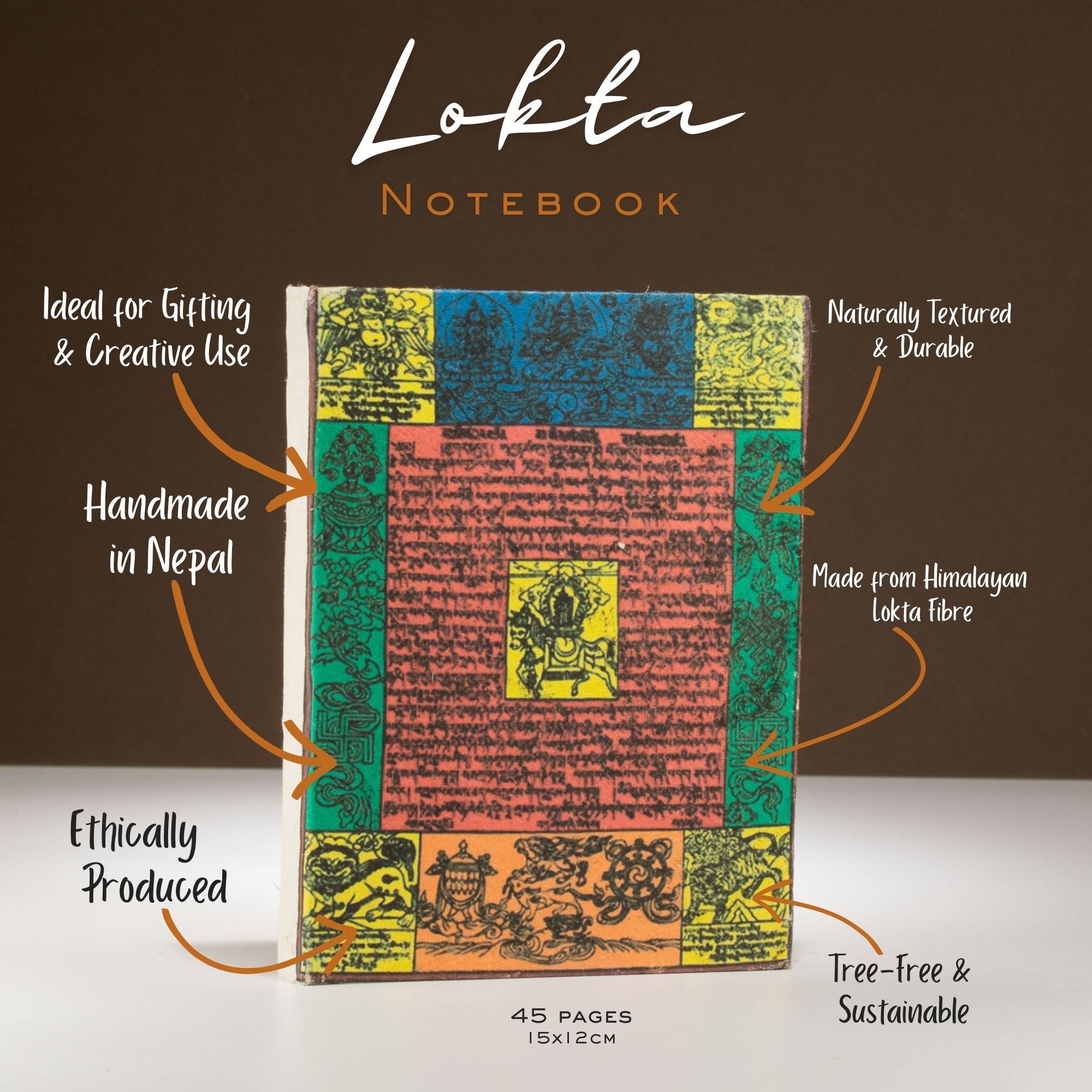 Lokta Traditional Prayer Flag Notebook