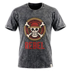 Nomad Sari Stonewashed Cotton T-Shirt | Rebel |Charcoal | Large