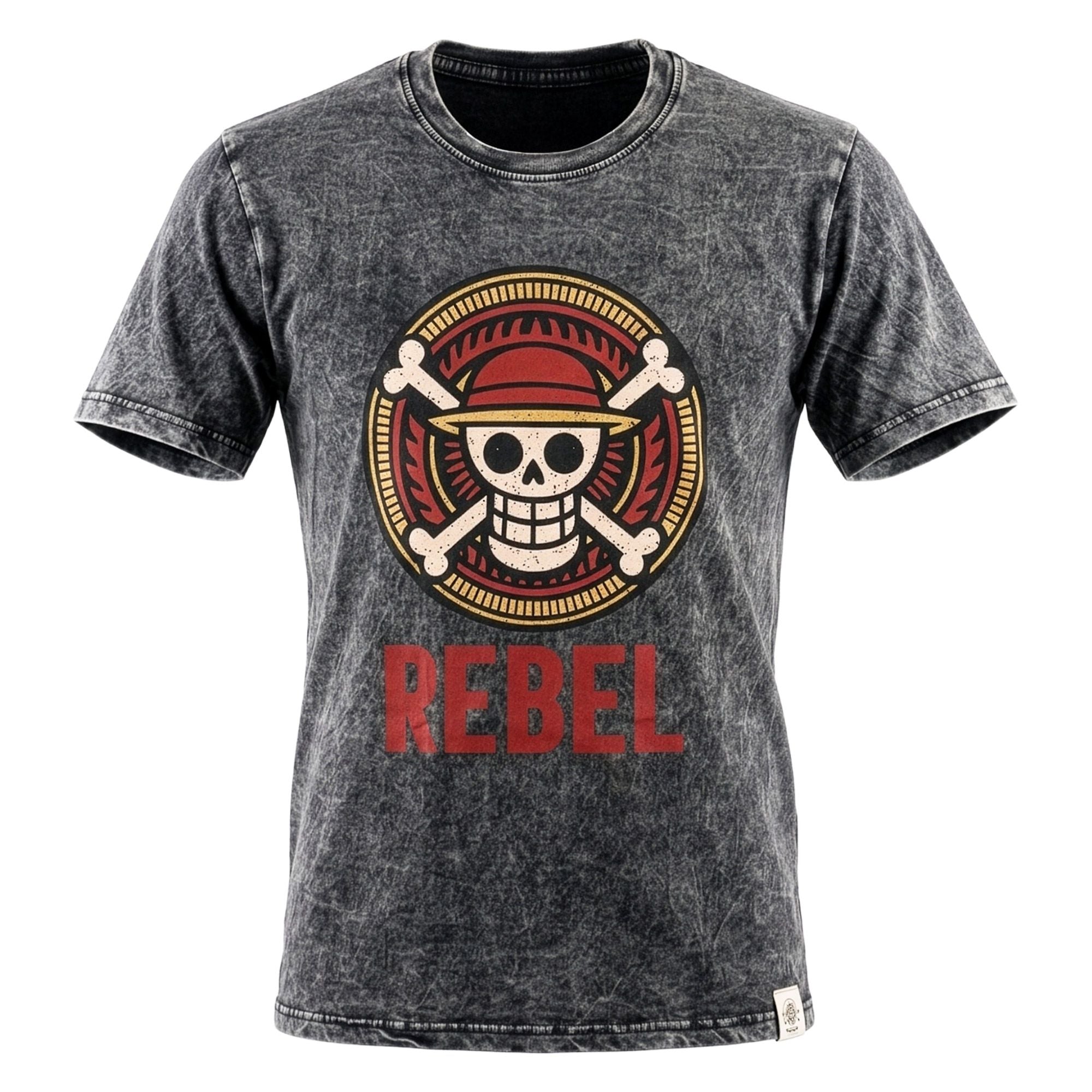 Nomad Sari Stonewashed Cotton T-Shirt | Rebel |Charcoal | Large