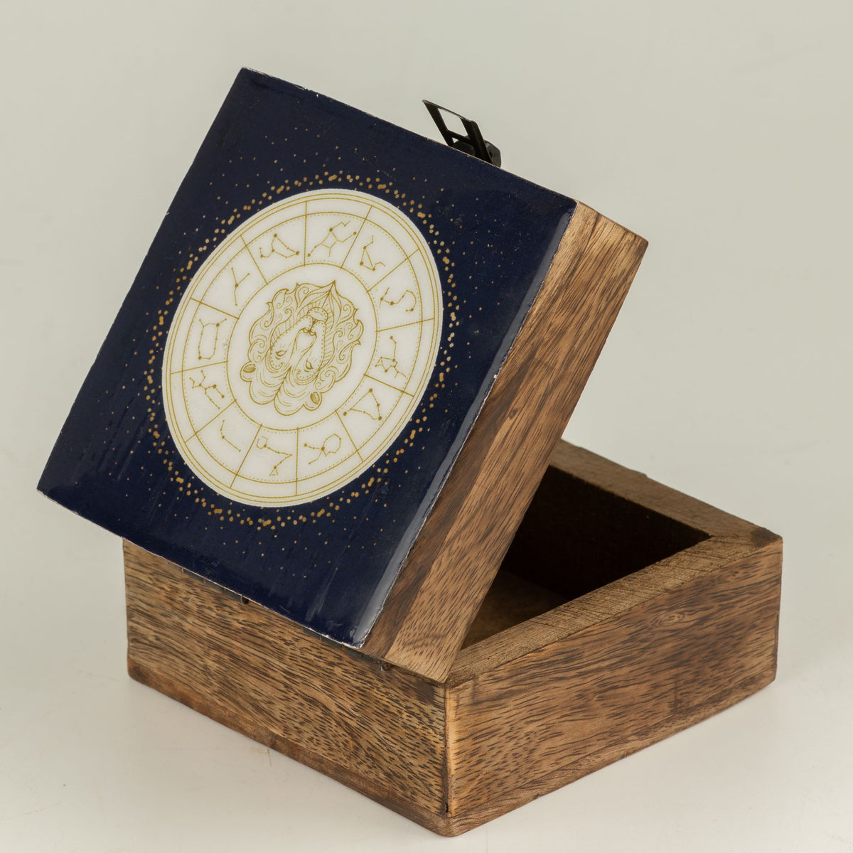 Leo Small Enamelled Keepsake Box