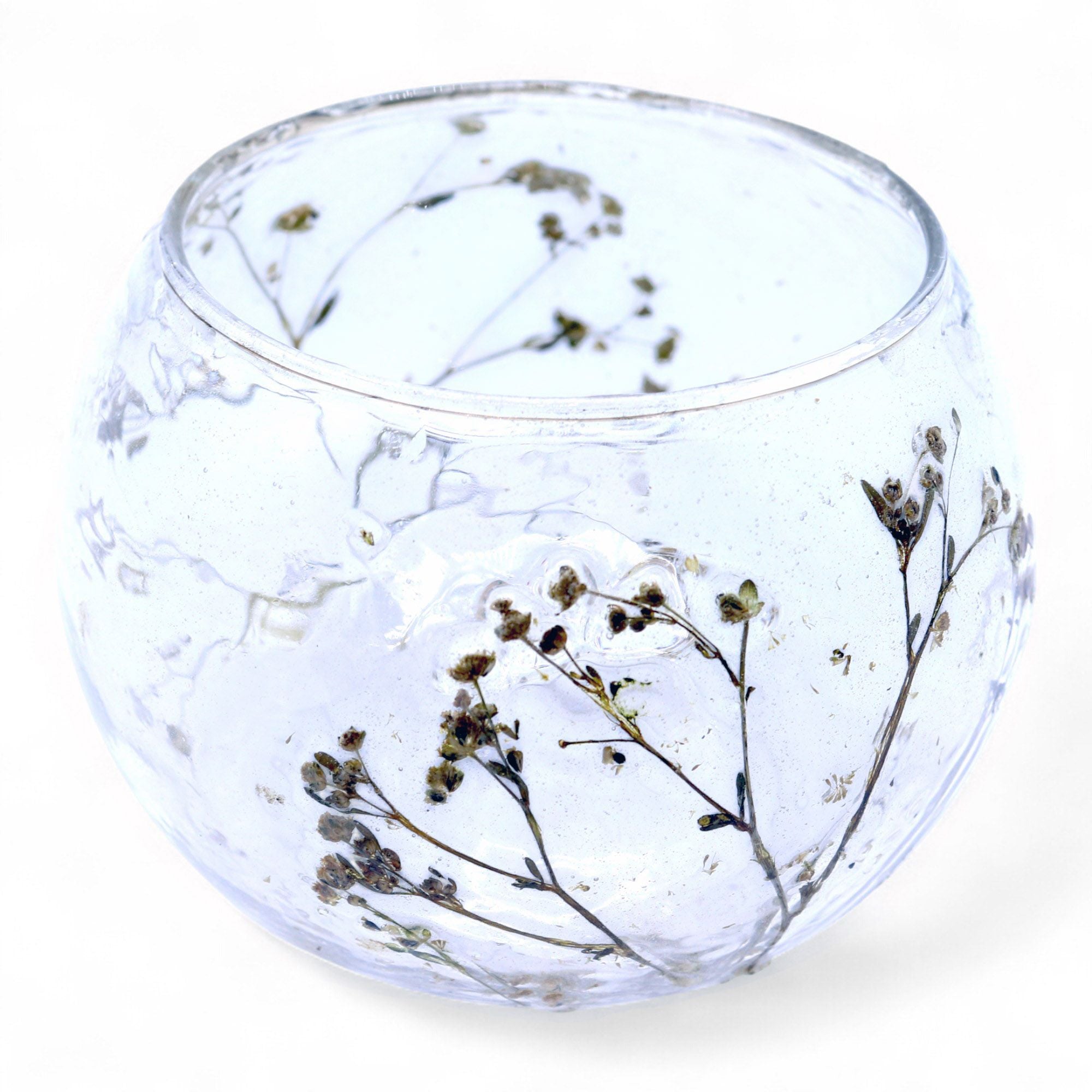 The Botanist's Bowl — Pressed Wildflower Candle Holder