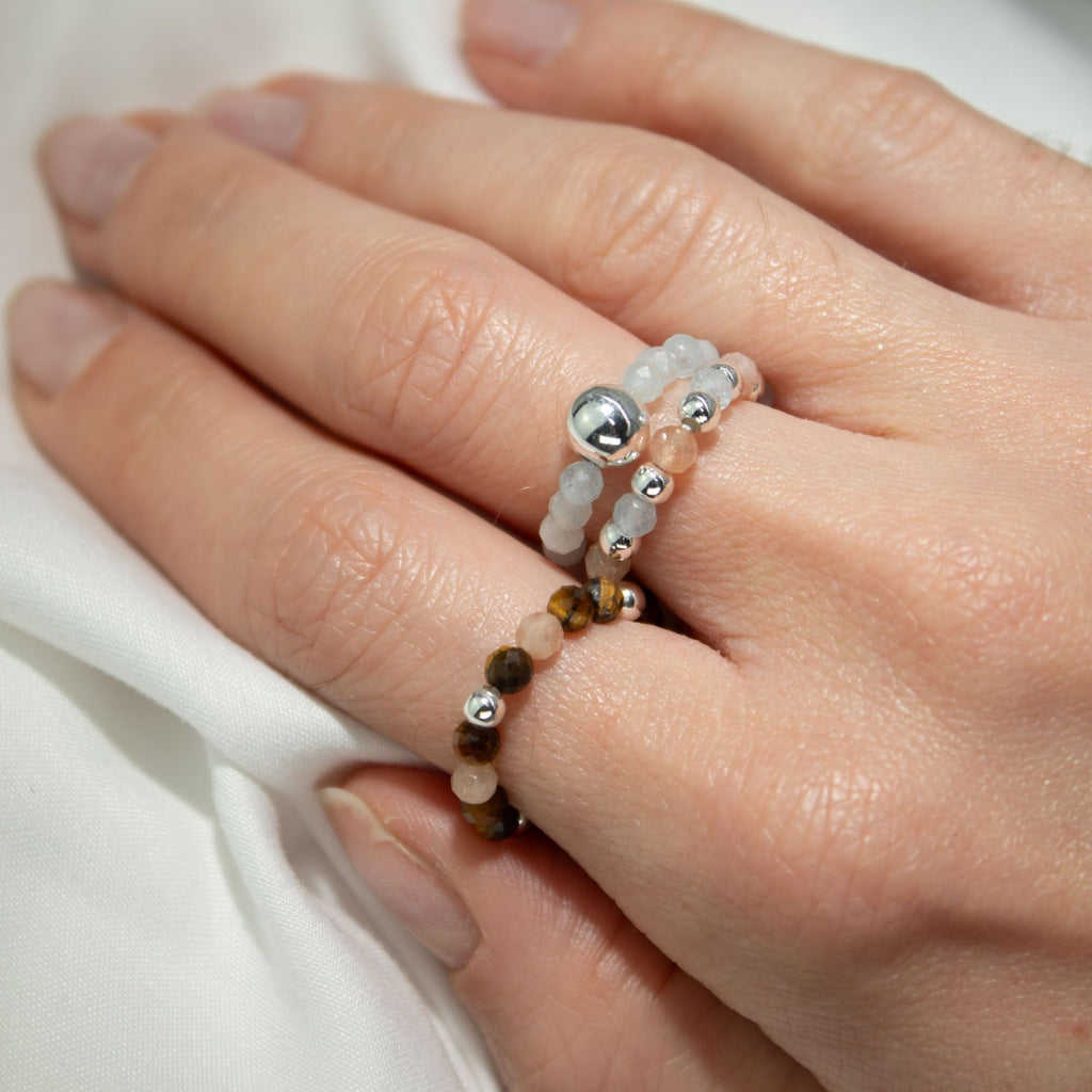 The Sea Sunset Ring Set — Nymph Gemstone Collection