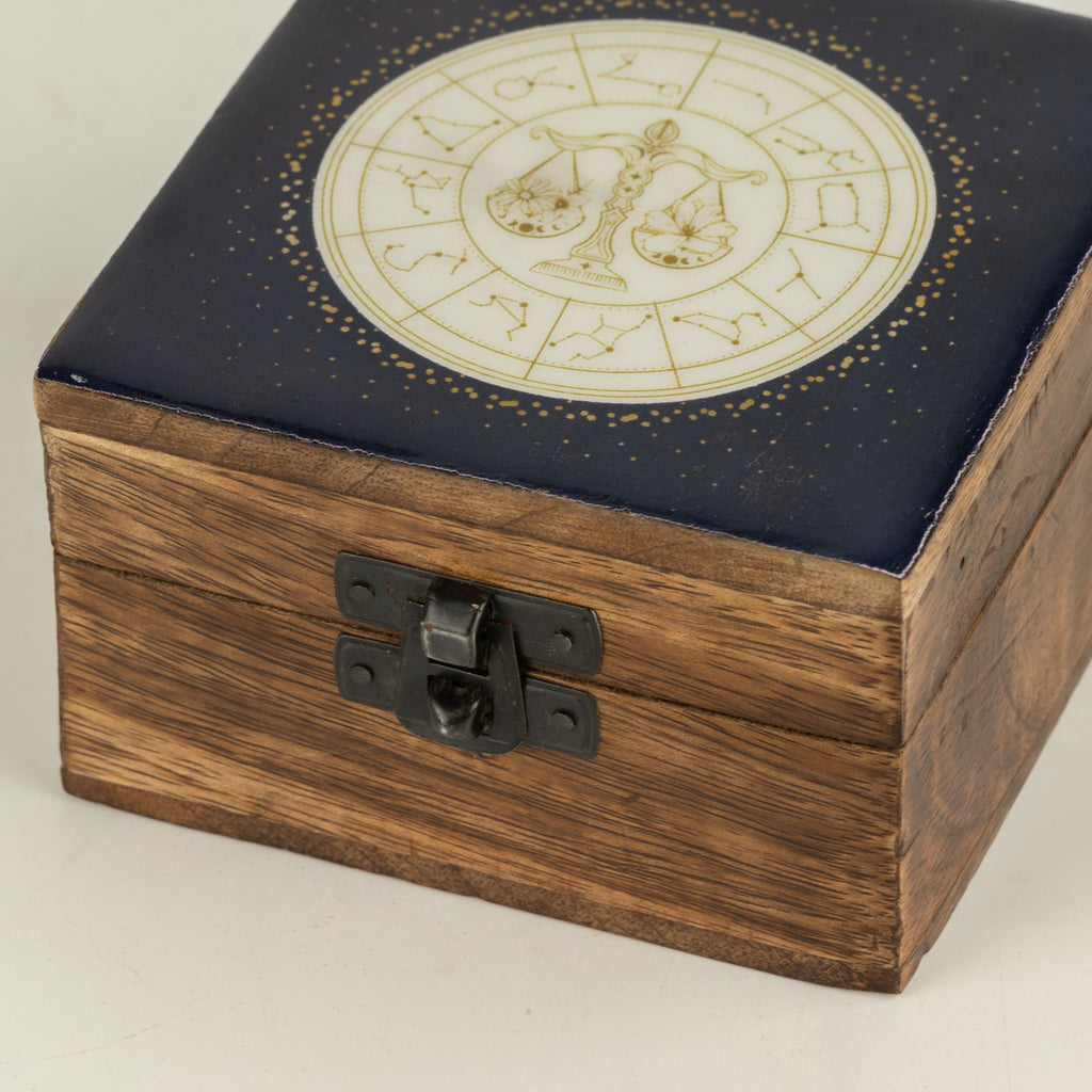 Libra Small Enamelled Keepsake Box