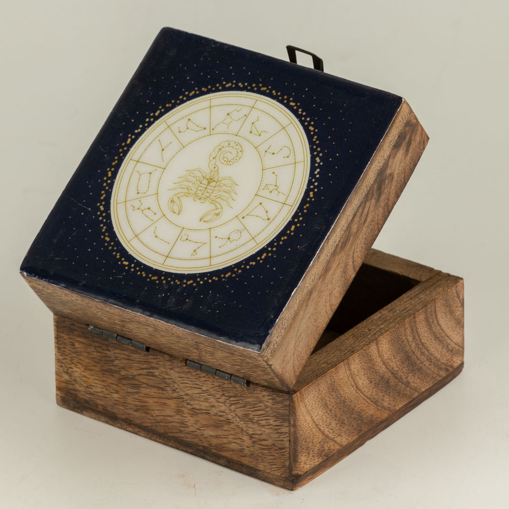 Scorpio Small Enamelled Keepsake Box