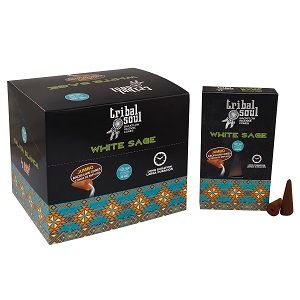 White Sage Tribal Soul Backflow Incense Cones
