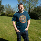Nomad Sari Stonewashed Cotton T-Shirt | Stay Wild Moon Child | Blue | XL