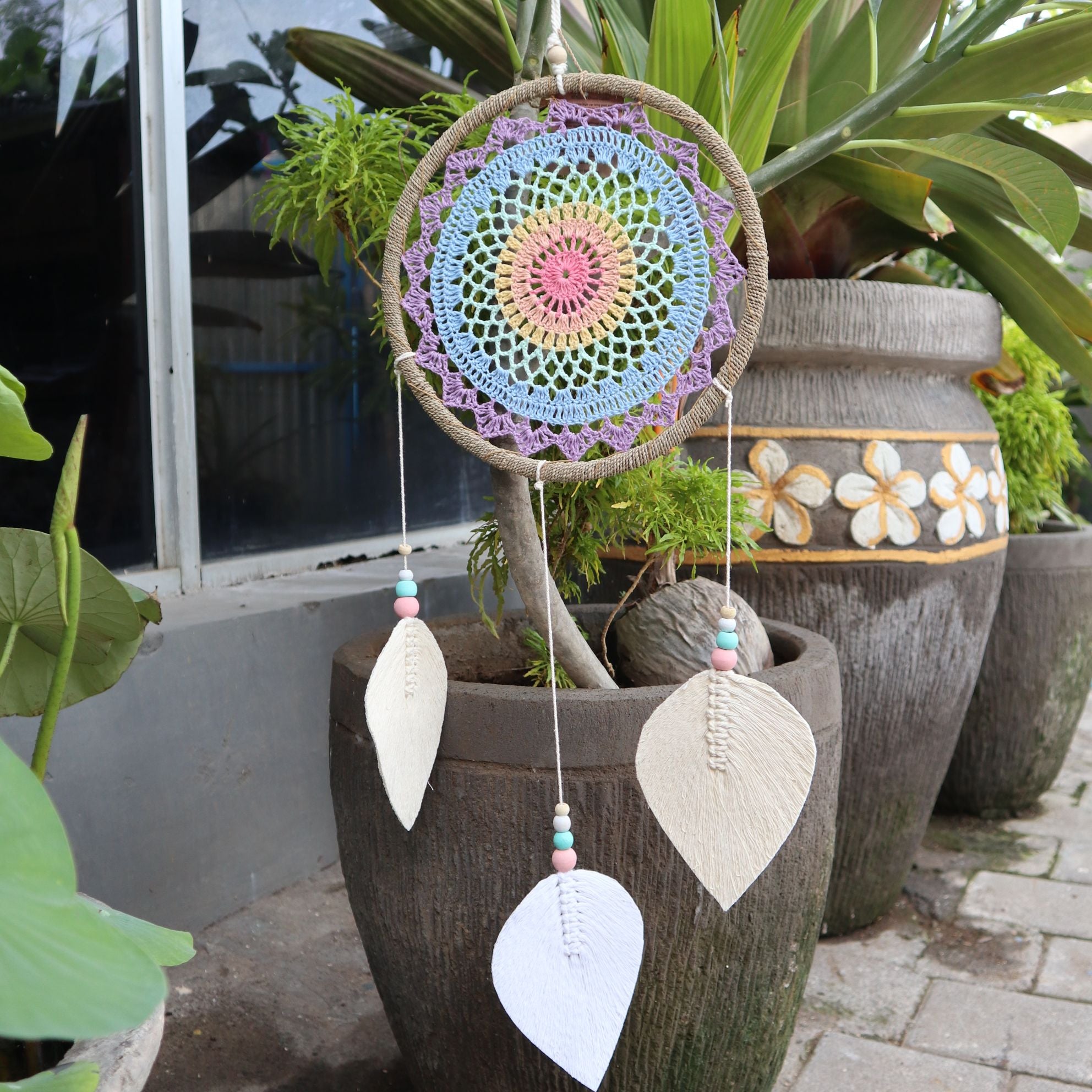 Elemental Spirits Dreamcatcher | Large Multi 65cm | Handmade in Bali