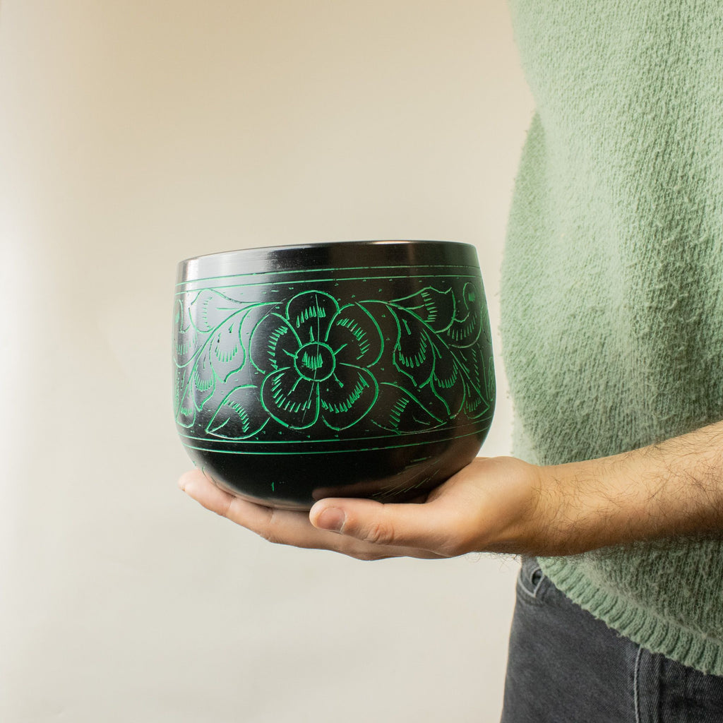 The Mushroom Cauldron Singing Bowl — Green