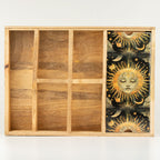 Sun Goddess Mango Wood Tarot Tray with Card Storage