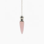 Discovery of Truth | Rose Quartz & Silver Plated Secret Cavity Pendulum