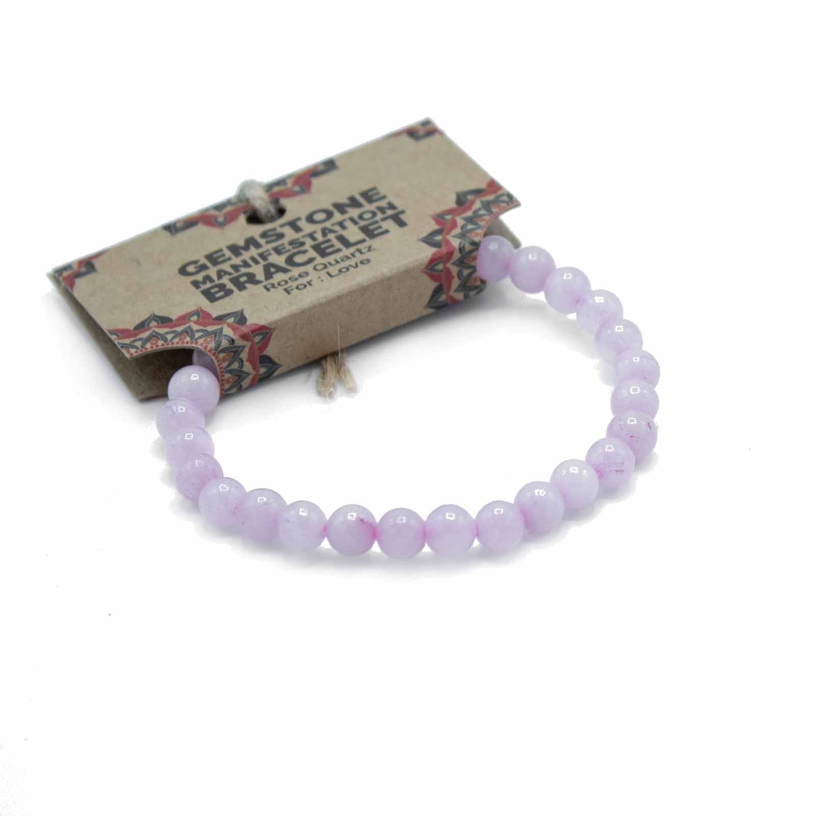 Rose Quartz Love Gemstone Manifestation Bracelet