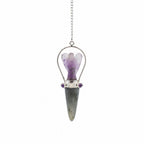 Veilwalker | Amethyst Angel & Labradorite Two-Piece Pendulum with Chakra Band