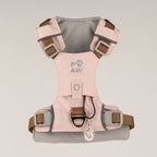 Dog Step-In Guardian Harness with Reflective Mesh & Rose Quartz Charm - Soft Pink - Small (4-8kg)