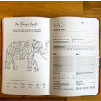 Silver Zodiac Midnight Blue Wellness Journal