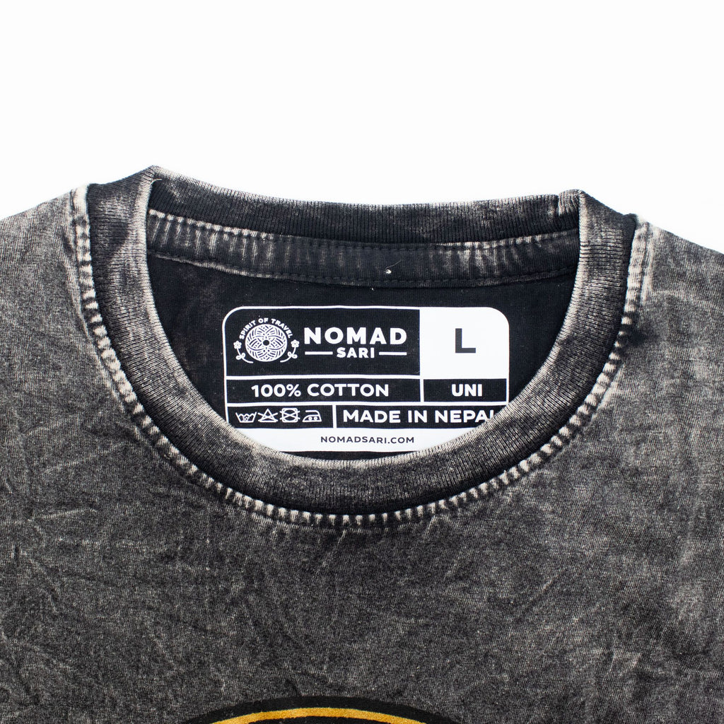 Nomad Sari Stonewashed Cotton T-Shirt | Rebel |Charcoal | Large