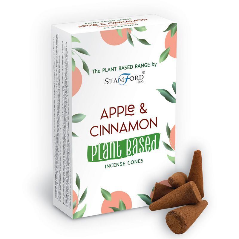Apple & Cinnamon Incense Cones | Plant Based & Vegan | Pack of 12