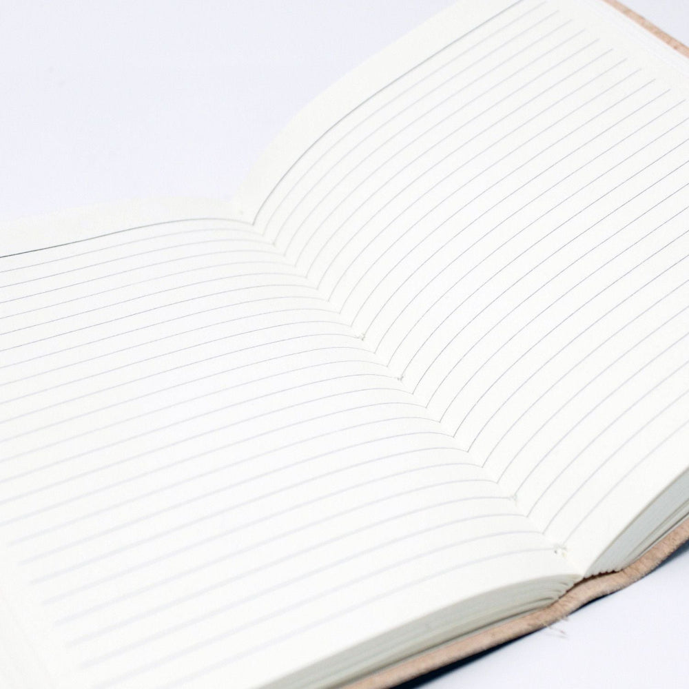Leather Black Onyx & Compass Notebook (7x5")