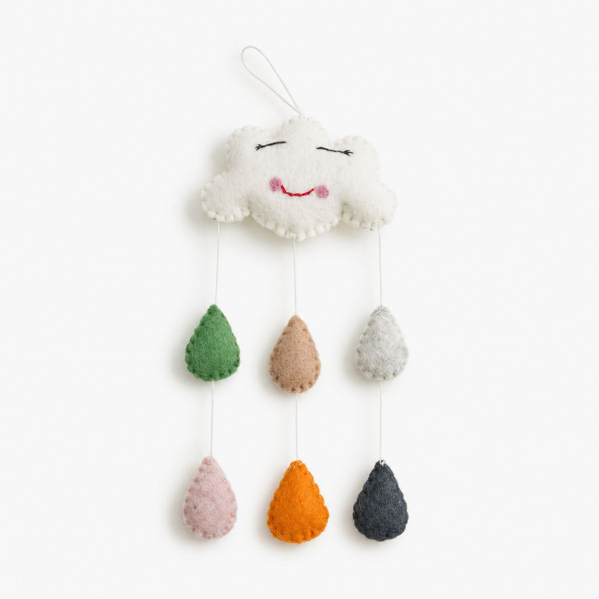 Mini Happy Clouds Handmade Felt Mobile