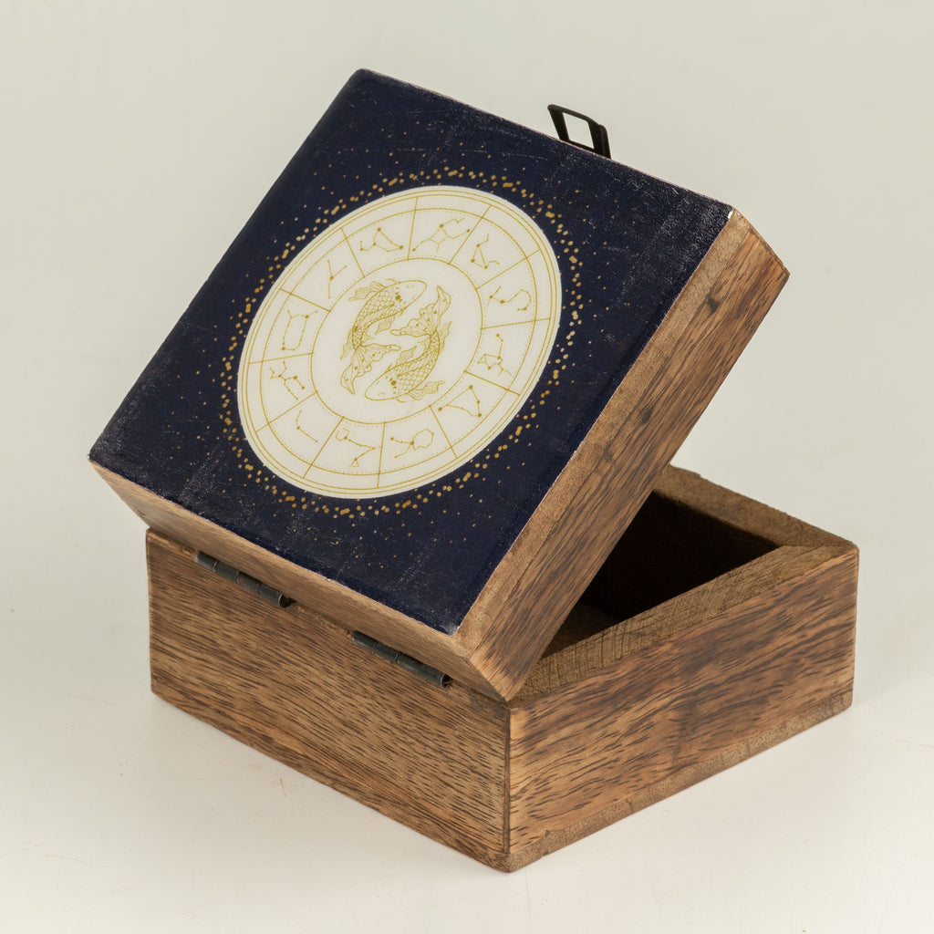 Pisces Small Enamelled Keepsake Box