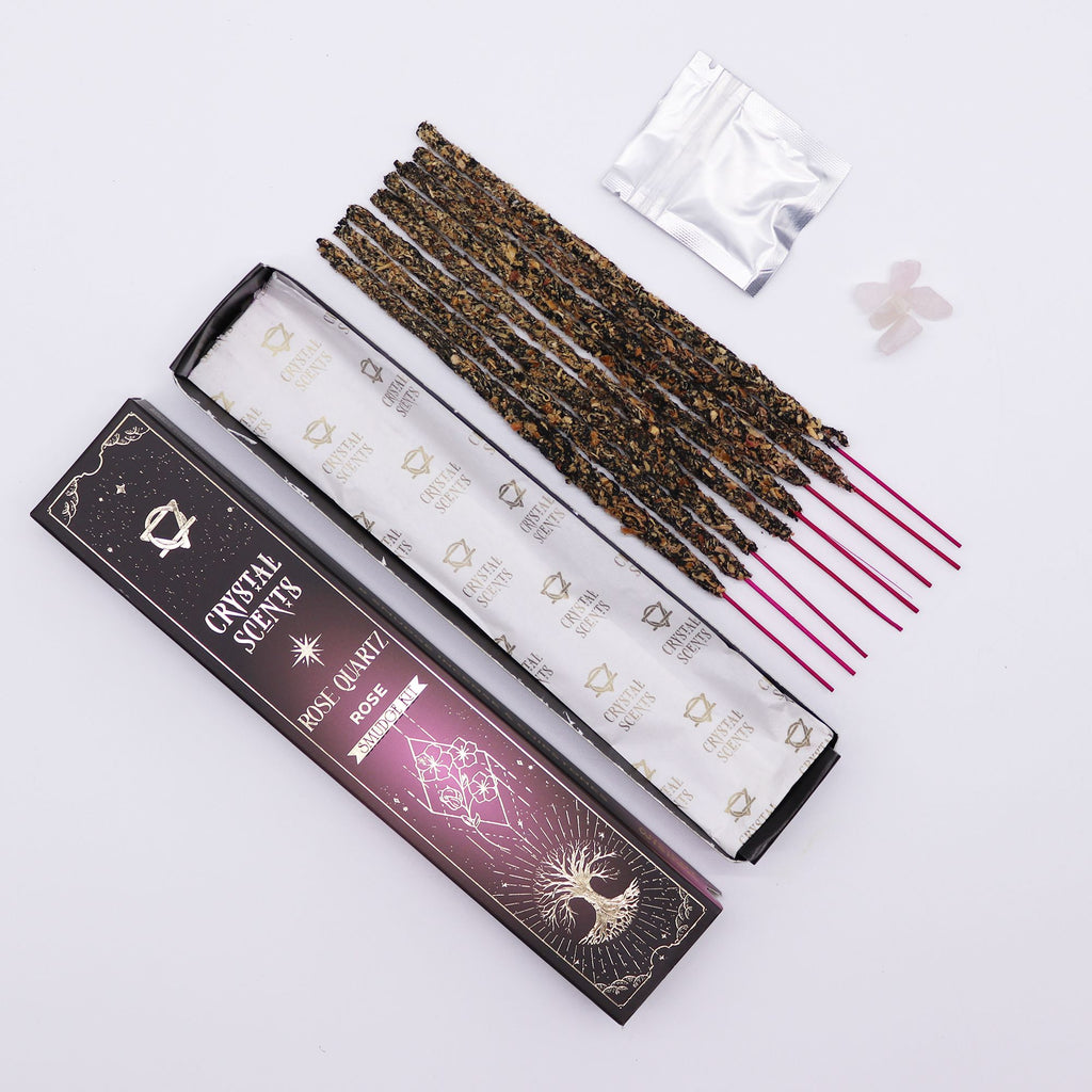 Crystal Scents Rose Quartz Rose Smudge Kit