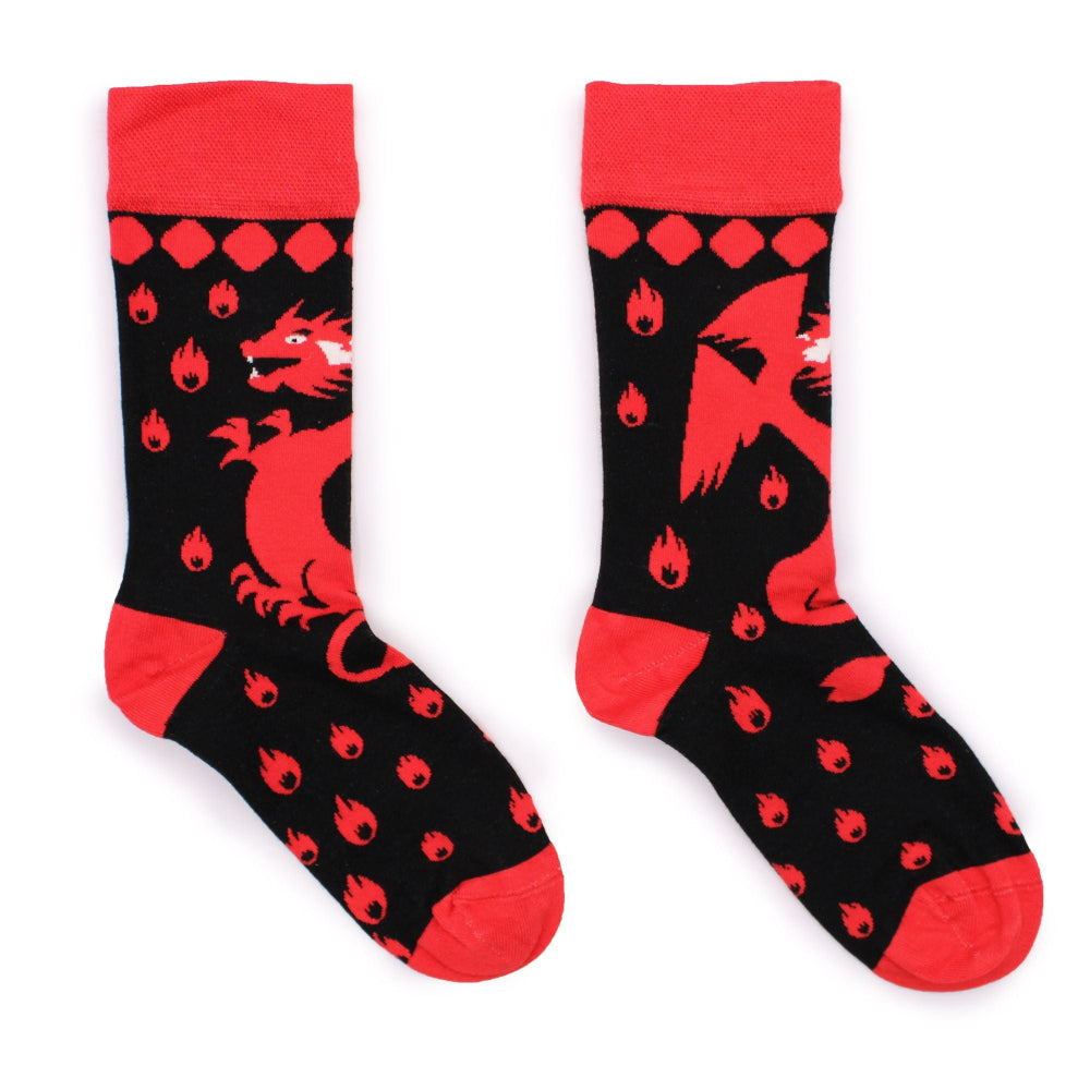 Red Dragons Hop Hare Bamboo Socks S/M