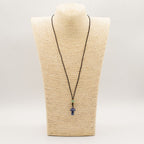 Sodalite Mushroom Cord Necklace Gemstone Pendant