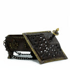 Eight Symbols Square Hanging Pot Brass Tibetan Burner