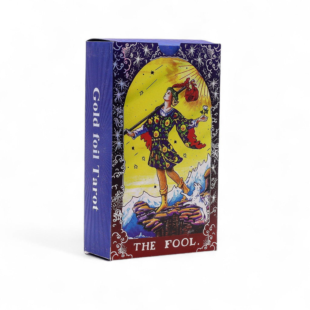 Mandala Blue Foil Tarot Card Set  with booklet