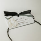 Nymph Black Obsidian Gemstone Necklace | Real Leaf Butterfly Pendant