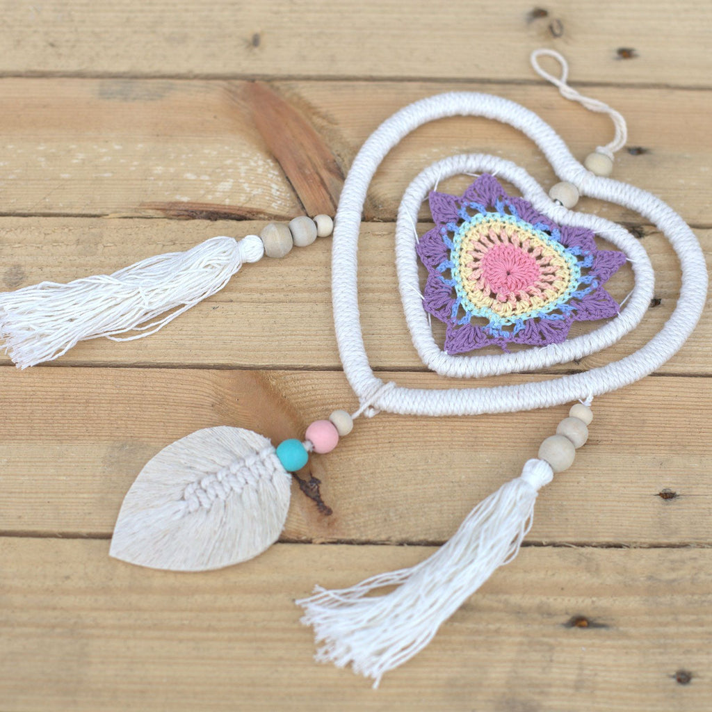 Multi Heart Dreamcatcher | Medium 35cm | Handmade in Bali