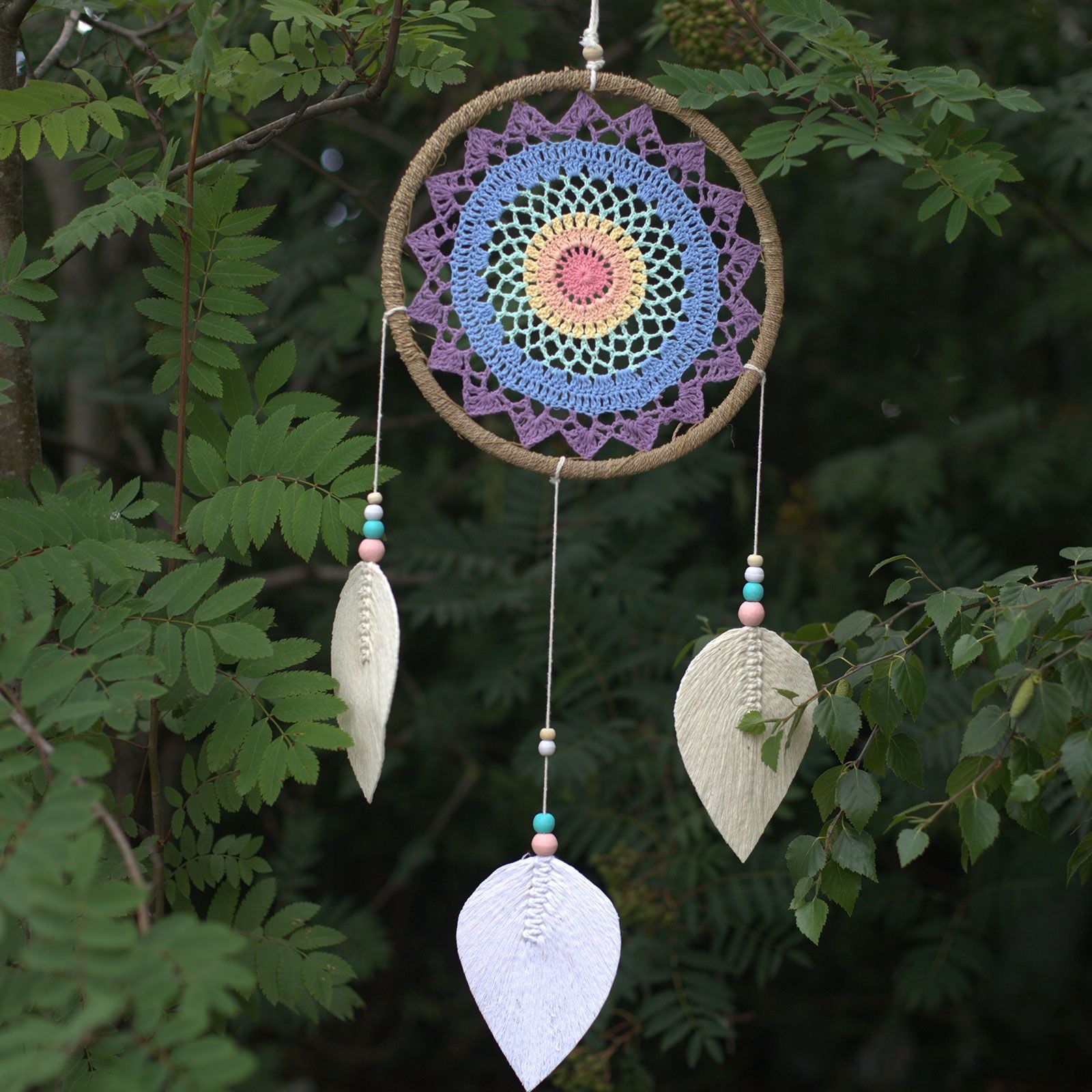 Elemental Spirits Dreamcatcher | Large Multi 65cm | Handmade in Bali