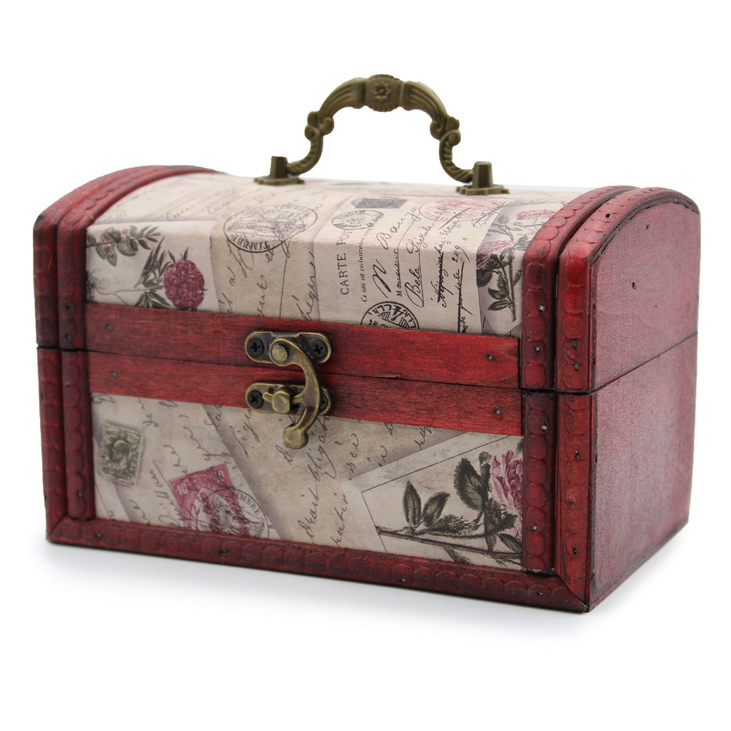 Rose Design Set of 2 Colonial Boxes