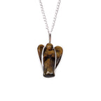 Tiger Eye Guardian Angel Pendant Necklace