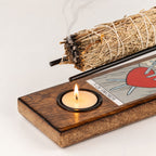 Three of Swords Large Enamelled Sage Stick Burner