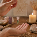 The Heart Oracle | Rose Quartz Angel & Green Aventurine Pendulum with Chakra Band