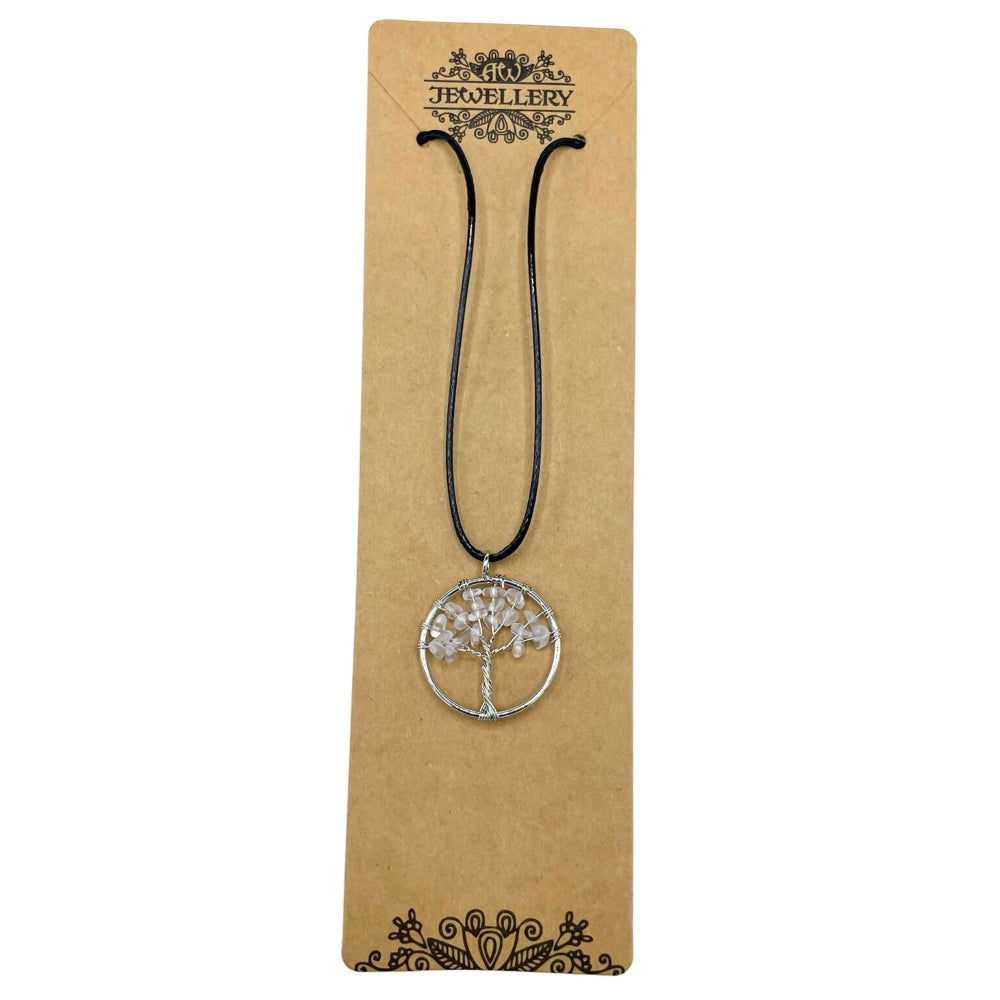 Rock Crystal Tree of Life Pendant