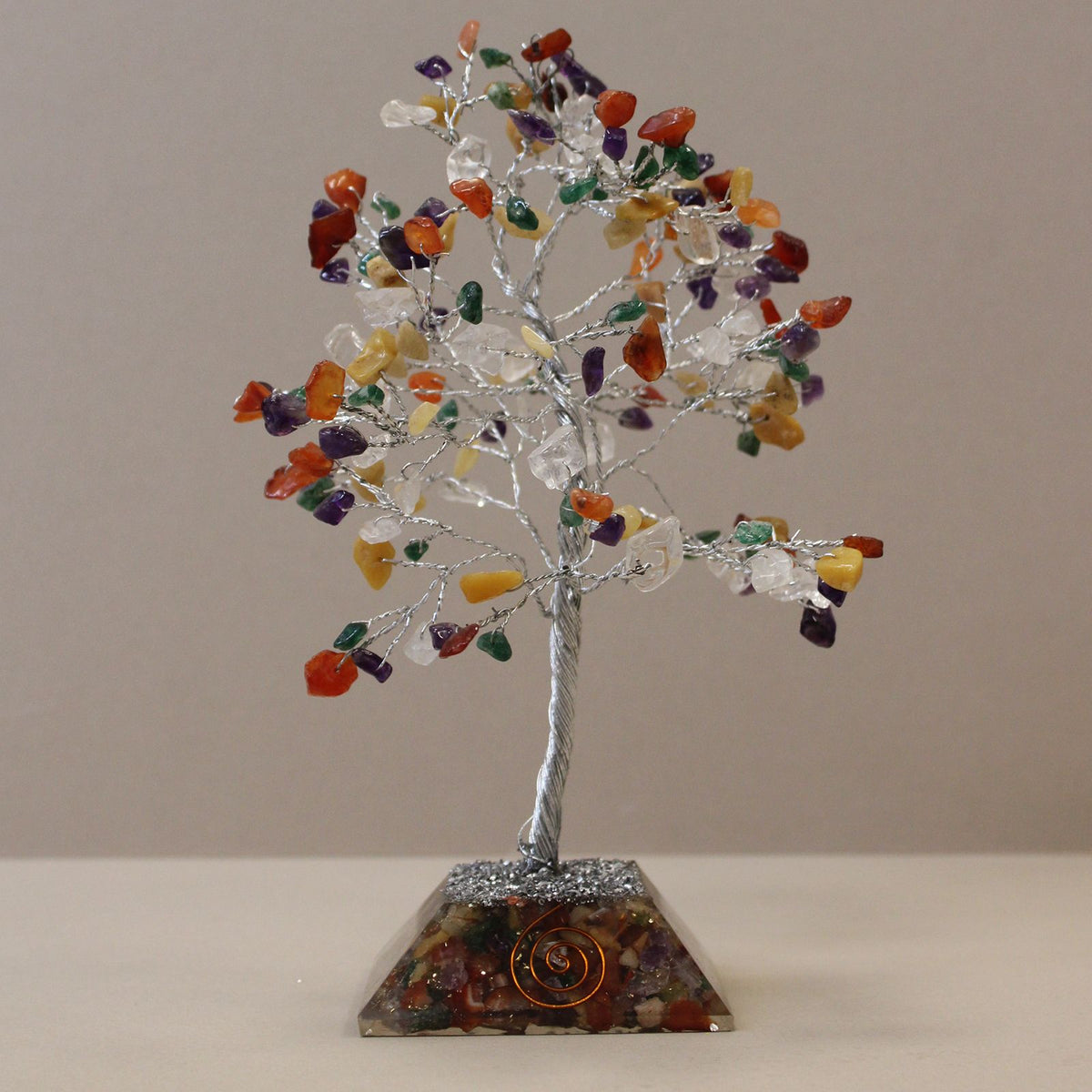 Multi Gemstone Tree with Organite Base - 160 Stone