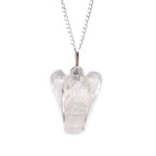 Rock Quartz Guardian Angel Pendant Necklace