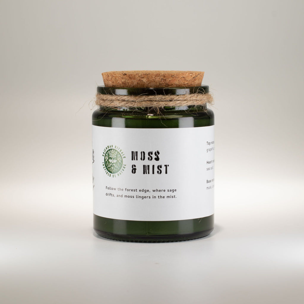 Greenman Moss & Mist Woodwick Soy Candle