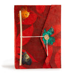 Lokta Bold Floral Ruby Notebook Large