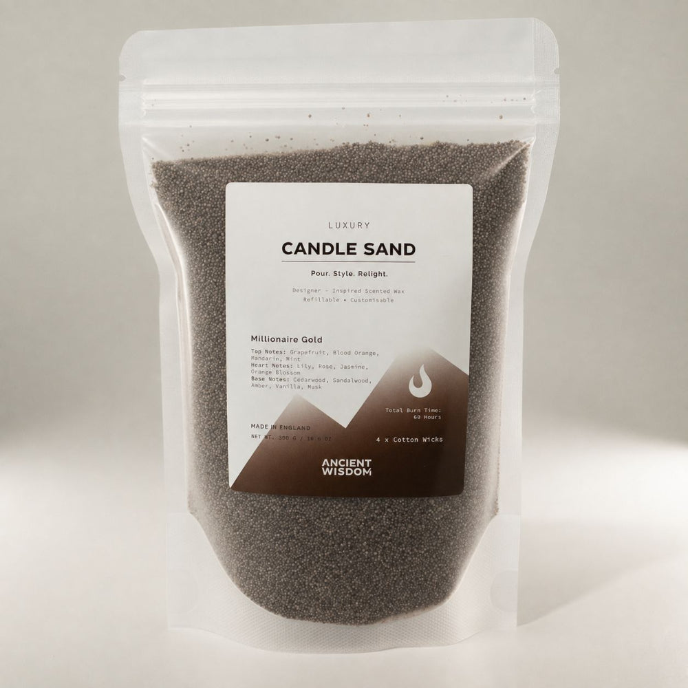 Chocolate Brown Millionaire Gold Candle Sand - 300g